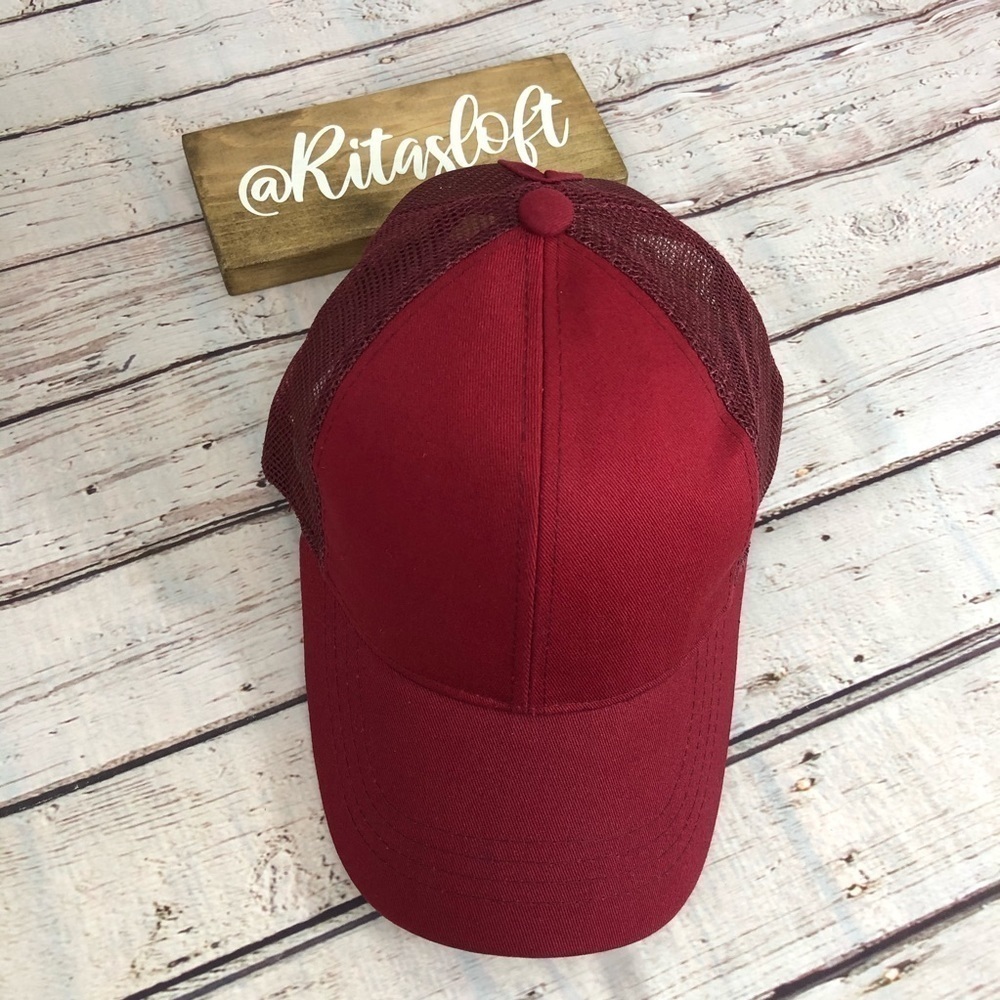 CC PonyCap - Ponytail Cap Hat‎ Cap with Mesh Back